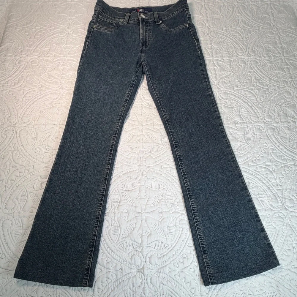 Oggi Jeans Ring Carbon Dark Wash Flare Leg Denim Size 11 Womens
